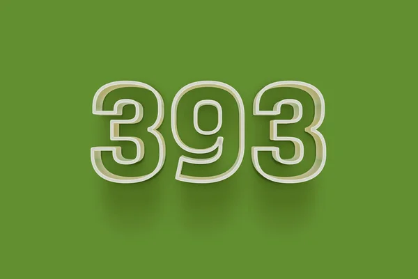 Numer 393 Jest Izolowany Zielonym Tle Dla Unikalnej Sprzedaży Plakat — Zdjęcie stockowe