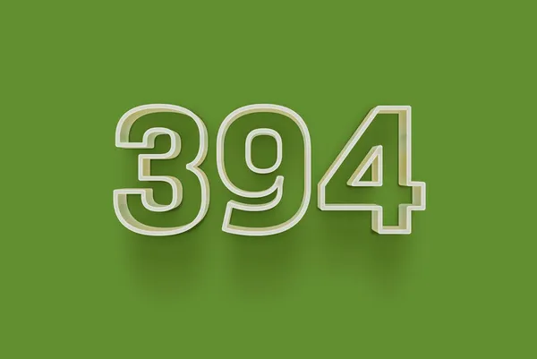 Nummer 394 Ist Auf Grünem Hintergrund Isoliert Für Ihr Einzigartiges — Stockfoto