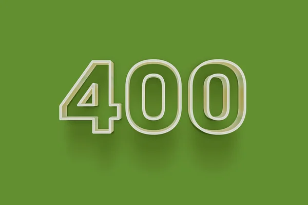 Numer 400 Jest Izolowany Zielonym Tle Dla Unikalnej Sprzedaży Plakat — Zdjęcie stockowe