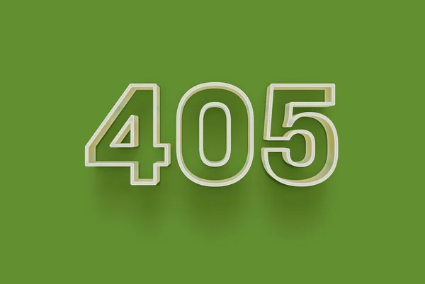 Номер 405 Ізольований Зеленому Тлі Вашої Унікальної Пропозиції Продажу Плакат — стокове фото