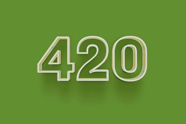 Číslo 420 Izolováno Zeleném Pozadí Pro Váš Jedinečný Prodejní Plakát — Stock fotografie