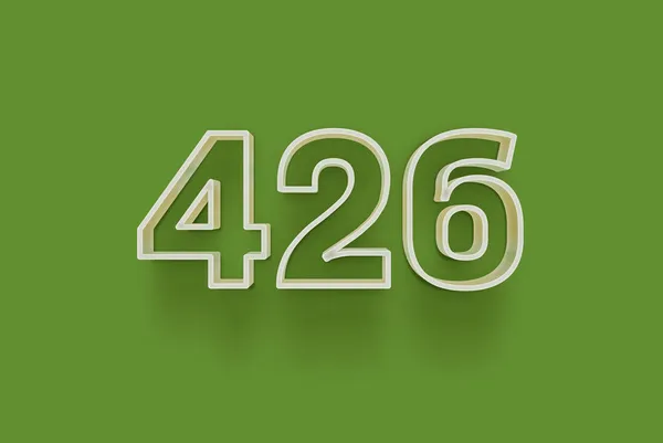 Nummer 426 Ist Auf Grünem Hintergrund Isoliert Für Ihr Einzigartiges — Stockfoto