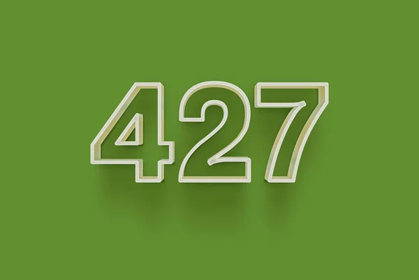 Numero 427 Isolato Sfondo Verde Tuo Unico Poster Vendita Sconto — Foto Stock