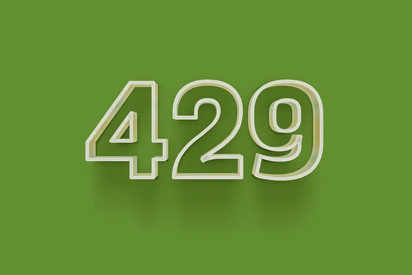 Numer 429 Jest Izolowany Zielonym Tle Dla Unikalnej Sprzedaży Plakat — Zdjęcie stockowe