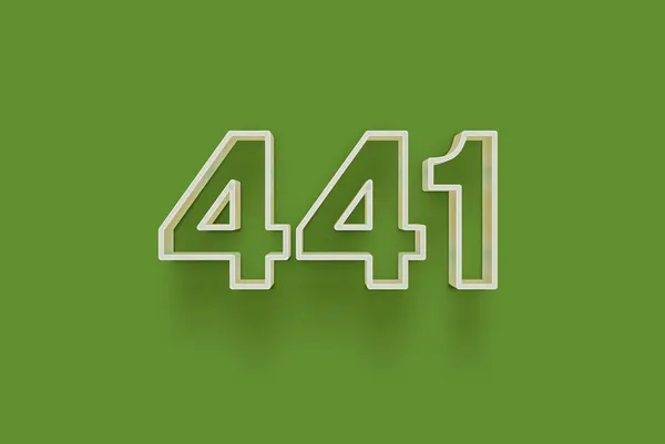 Nummer 441 Ist Auf Grünem Hintergrund Isoliert Für Ihr Einzigartiges — Stockfoto