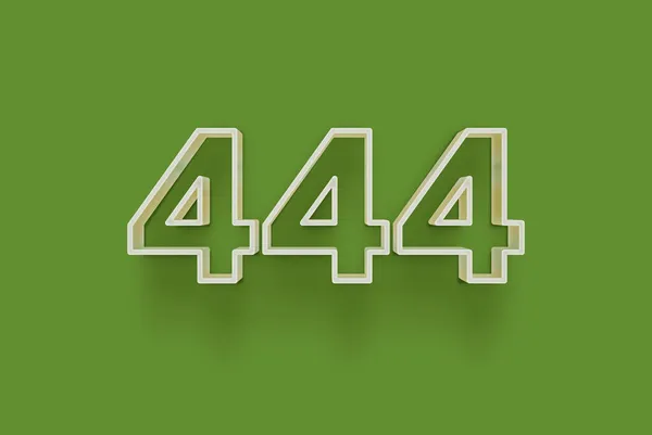 Nummer 444 Ist Auf Grünem Hintergrund Isoliert Für Ihr Einzigartiges — Stockfoto