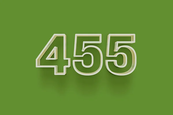 Numer 455 Jest Izolowany Zielonym Tle Dla Unikalnej Sprzedaży Plakat — Zdjęcie stockowe