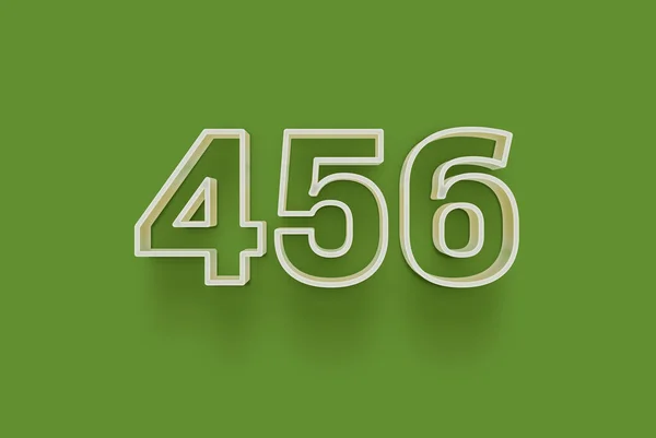 Nummer 456 Ist Isoliert Auf Grünem Hintergrund Für Ihr Einzigartiges — Stockfoto