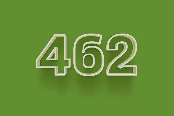 Numer 462 Jest Izolowany Zielonym Tle Dla Unikalnej Sprzedaży Plakat — Zdjęcie stockowe