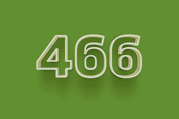 3D番号466は あなたのユニークな販売ポスタープロモーション割引特別販売ショッピングオファー バナー広告ラベルのための緑の背景に隔離されている クリスマスをお楽しみくださいタグ クーポンなど — ストック写真