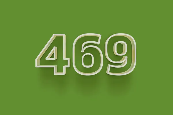 Αριθμός 469 Είναι Απομονωμένη Πράσινο Φόντο Για Μοναδική Αφίσα Πώλησης — Φωτογραφία Αρχείου