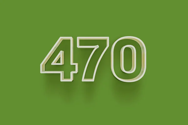 Número 470 Está Aislado Fondo Verde Para Oferta Compra Venta — Foto de Stock
