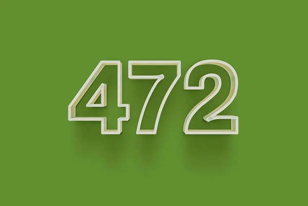 Number 472 Είναι Απομονωμένο Πράσινο Φόντο Για Μοναδική Αφίσα Πώλησης — Φωτογραφία Αρχείου