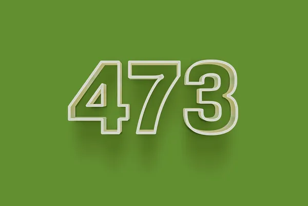 Numer 473 Jest Izolowany Zielonym Tle Dla Unikalnej Sprzedaży Plakat — Zdjęcie stockowe