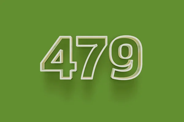 Number 479 Είναι Απομονωμένο Πράσινο Φόντο Για Μοναδική Αφίσα Πώλησης — Φωτογραφία Αρχείου