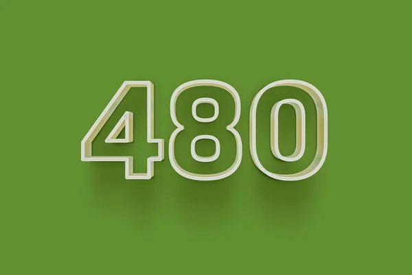 Numara 480 Yeşil Arka Planda Indirimli Poster Indirimi Için Özel — Stok fotoğraf