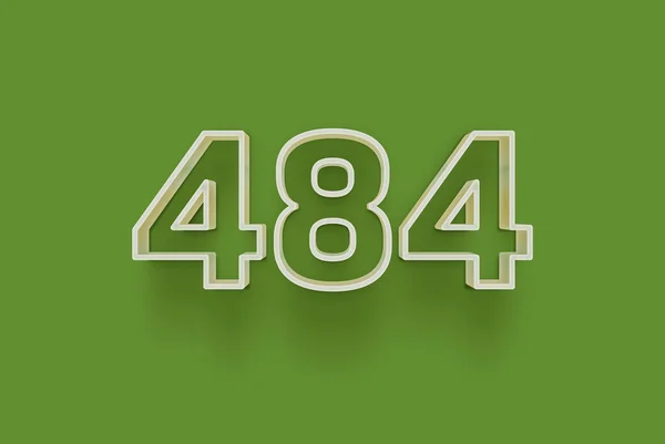 Αριθμός 484 Είναι Απομονωμένη Πράσινο Φόντο Για Μοναδική Αφίσα Πώλησης — Φωτογραφία Αρχείου