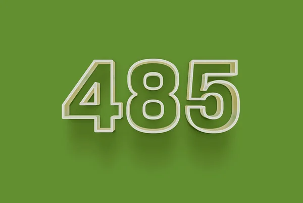 Numer 485 Jest Izolowany Zielonym Tle Dla Unikalnej Sprzedaży Plakat — Zdjęcie stockowe