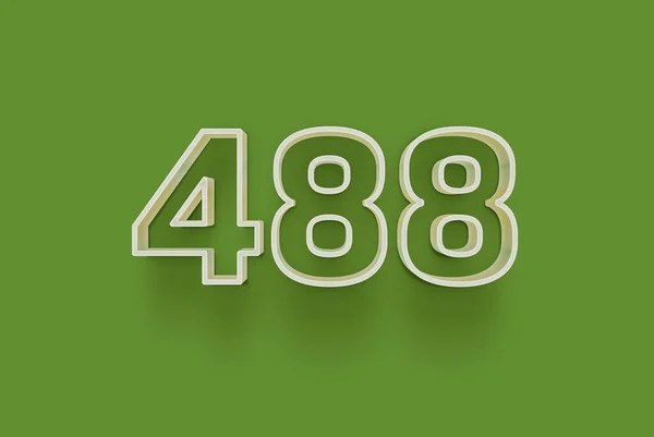 Nummer 488 Ist Auf Grünem Hintergrund Isoliert Für Ihr Einzigartiges — Stockfoto