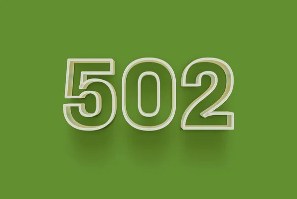 Nummer 502 Ist Auf Grünem Hintergrund Isoliert Für Ihr Einzigartiges — Stockfoto