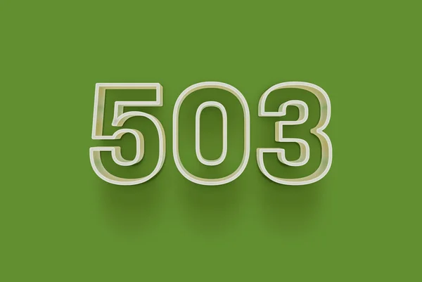 Nummer 503 Geïsoleerd Groene Achtergrond Voor Unieke Verkoop Poster Promo — Stockfoto