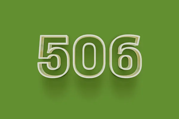 Número 506 Está Aislado Fondo Verde Para Oferta Única Compra — Foto de Stock