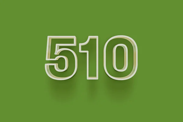 Numero 510 Isolato Sfondo Verde Tuo Poster Vendita Unico Sconto — Foto Stock