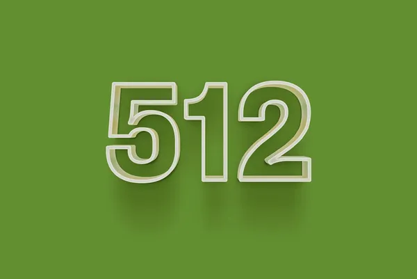 Número 512 Isolado Fundo Verde Para Seu Único Cartaz Venda — Fotografia de Stock