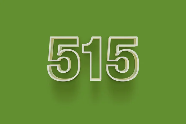 Nummer 515 Ist Auf Grünem Hintergrund Isoliert Für Ihr Einzigartiges — Stockfoto