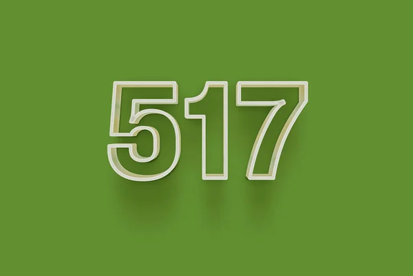 Numer 517 Jest Izolowany Zielonym Tle Dla Unikalnej Sprzedaży Plakat — Zdjęcie stockowe