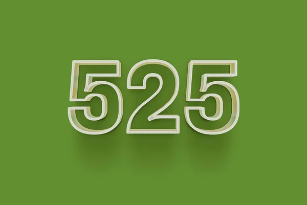 3D番号525は あなたのユニークな販売ポスタープロモーション割引特別販売ショッピングオファー バナー広告ラベルのための緑の背景に隔離されている クリスマスをお楽しみくださいタグ クーポンなど — ストック写真