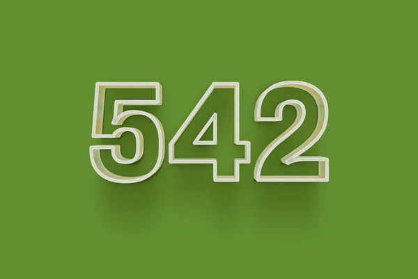 Numer 542 Jest Izolowany Zielonym Tle Dla Unikalnej Sprzedaży Plakat — Zdjęcie stockowe