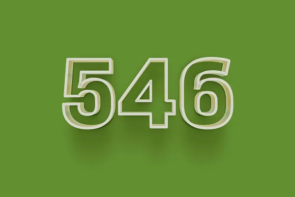 Αριθμός 546 Είναι Απομονωμένη Πράσινο Φόντο Για Μοναδική Αφίσα Πώλησης — Φωτογραφία Αρχείου