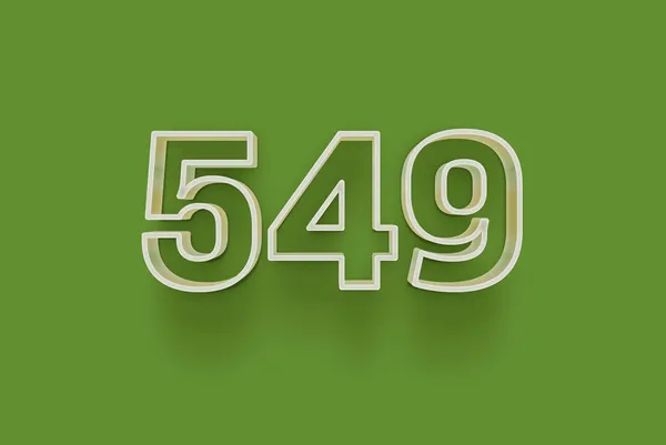 Number 549 Isolated Green Background Your Unique Selling Poster Promo — Stock Photo, Image