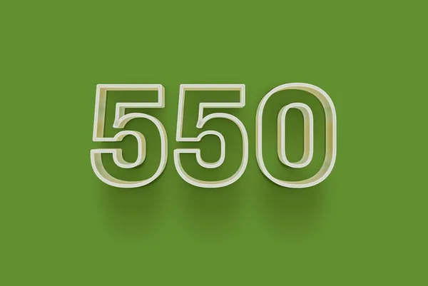 Numero 550 Isolato Sfondo Verde Tuo Poster Vendita Unico Sconto — Foto Stock