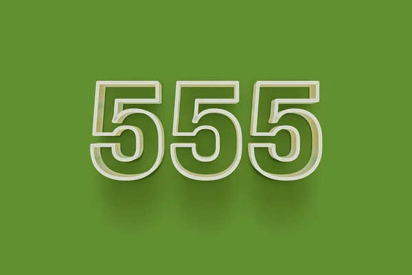 Αριθμός 555 Είναι Απομονωμένη Πράσινο Φόντο Για Μοναδική Αφίσα Πώλησης — Φωτογραφία Αρχείου