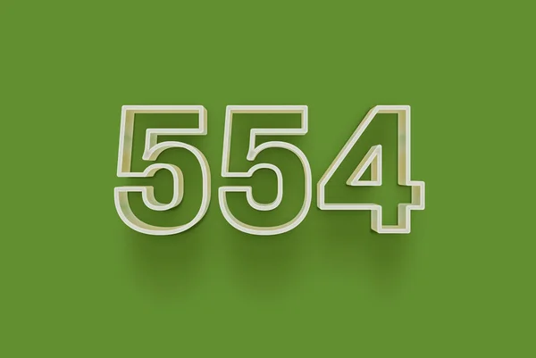 Number 554 Isolated Green Background Your Unique Selling Poster Promo — Stock Photo, Image