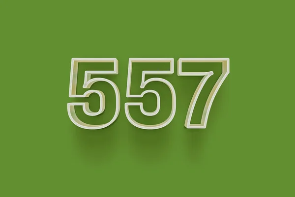 Szám 557 Elszigetelt Zöld Háttér Egyedülálló Eladási Poszter Promo Kedvezmény — Stock Fotó