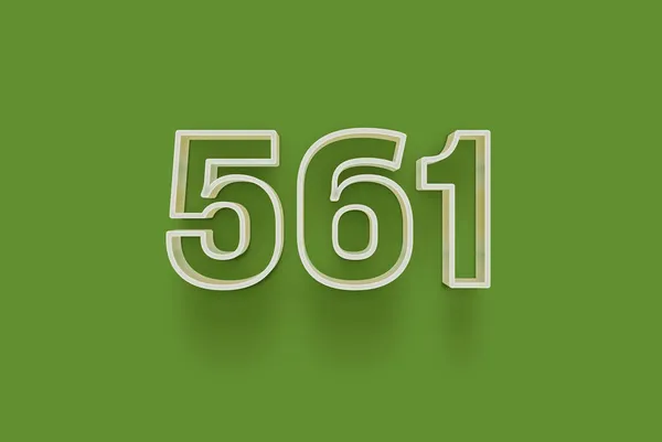 Numer 561 Jest Izolowany Zielonym Tle Dla Unikalnej Sprzedaży Plakat — Zdjęcie stockowe