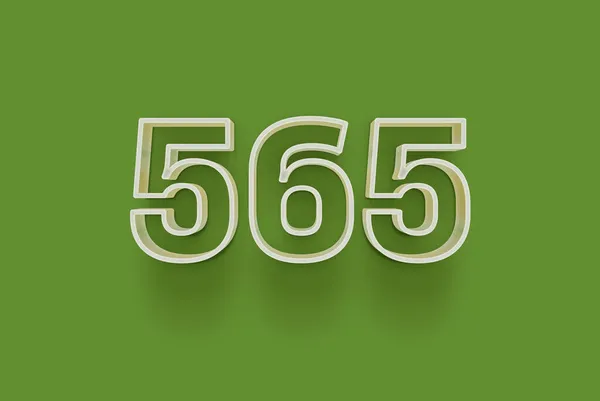 Number 565 Isolated Green Background Your Unique Selling Poster Promo — Stock Photo, Image