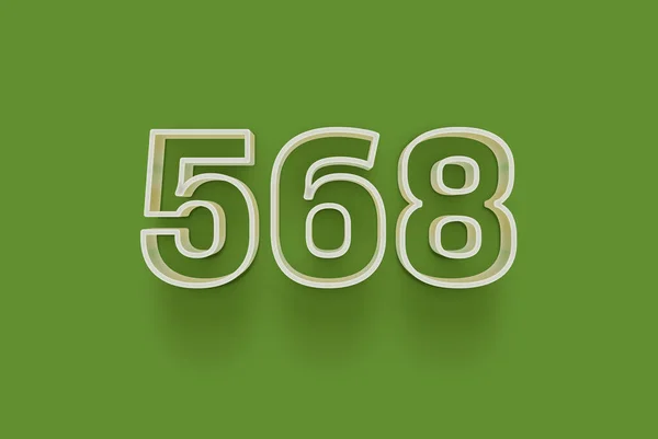 Nummer 568 Ist Isoliert Auf Grünem Hintergrund Für Ihr Einzigartiges — Stockfoto