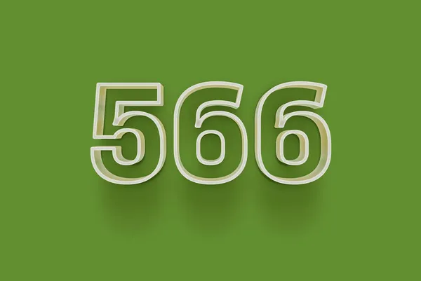 Nummer 566 Ist Auf Grünem Hintergrund Isoliert Für Ihr Einzigartiges — Stockfoto