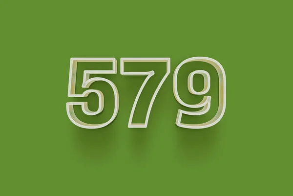 Número 579 Isolado Fundo Verde Para Seu Único Cartaz Venda — Fotografia de Stock