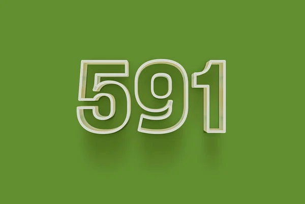 Número 591 Isolado Fundo Verde Para Seu Único Cartaz Venda — Fotografia de Stock