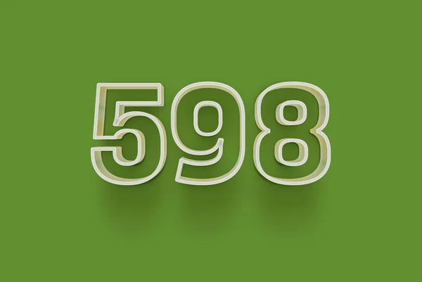 Number 598 Isolated Green Background Your Unique Selling Poster Promo — Stock Photo, Image