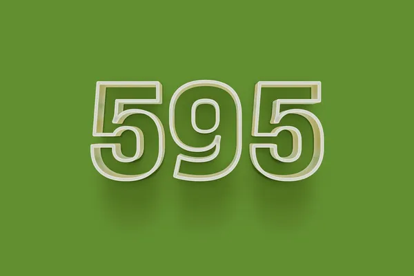 Number 595 Isolated Green Background Your Unique Selling Poster Promo — Stock Photo, Image