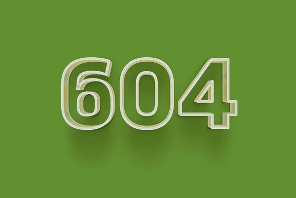 Number 604 Isolated Green Background Your Unique Selling Poster Promo — Stock Photo, Image