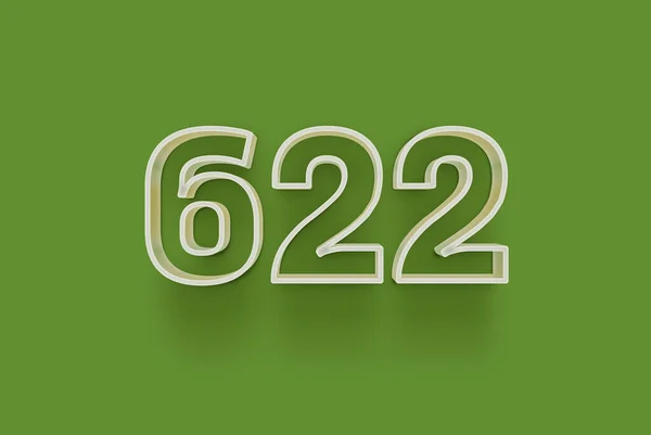 Number 622 Isolated Green Background Your Unique Selling Poster Promo — Stock Photo, Image