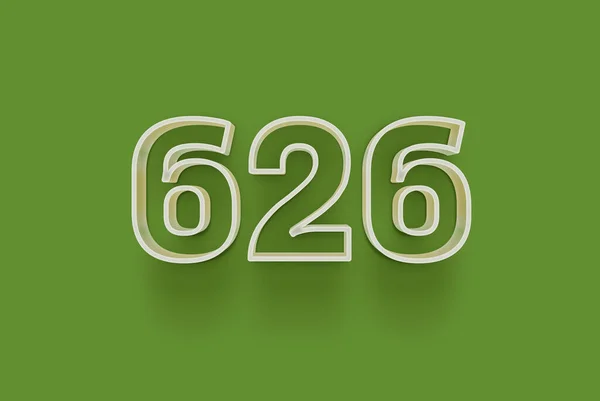 Номер 626 Изолирован Зеленом Фоне Вашего Уникального Рекламного Плаката Скидка — стоковое фото
