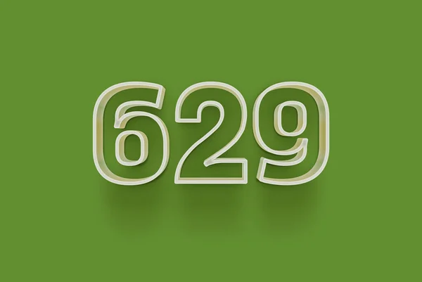 Номер 629 Изолирован Зеленом Фоне Вашего Уникального Рекламного Плаката Скидка — стоковое фото